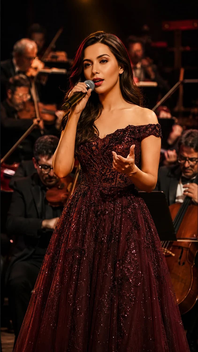 Meher Zaidi photographed for Dard Bhari Dastaan. The night the orchestra decided to join in.